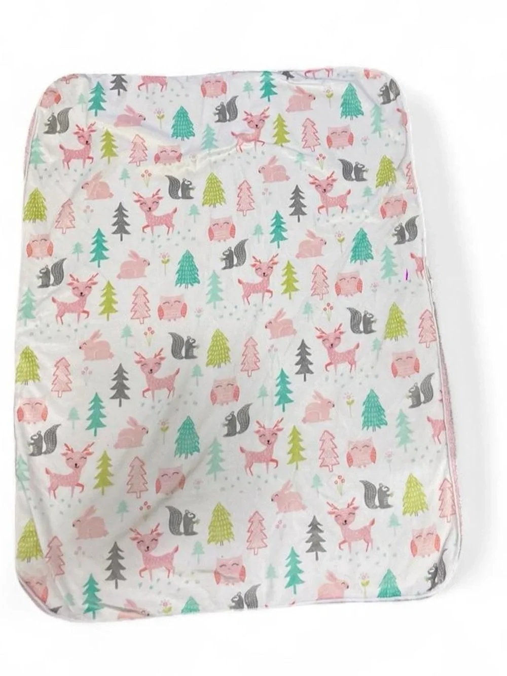 ✨White Multicolored Christmas tree and reindeer baby blanket✨